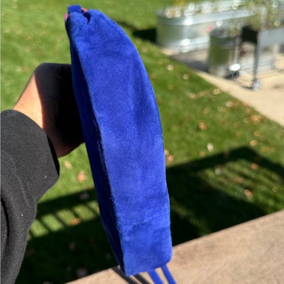 Bally Vintage Suede Colorblock
Shoulder Bag - Blue & Pink, Made in Switzerland - Picture 4 of 12